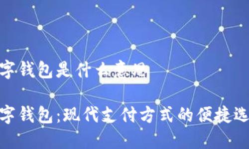 数字钱包是什么意思

数字钱包：现代支付方式的便捷选择